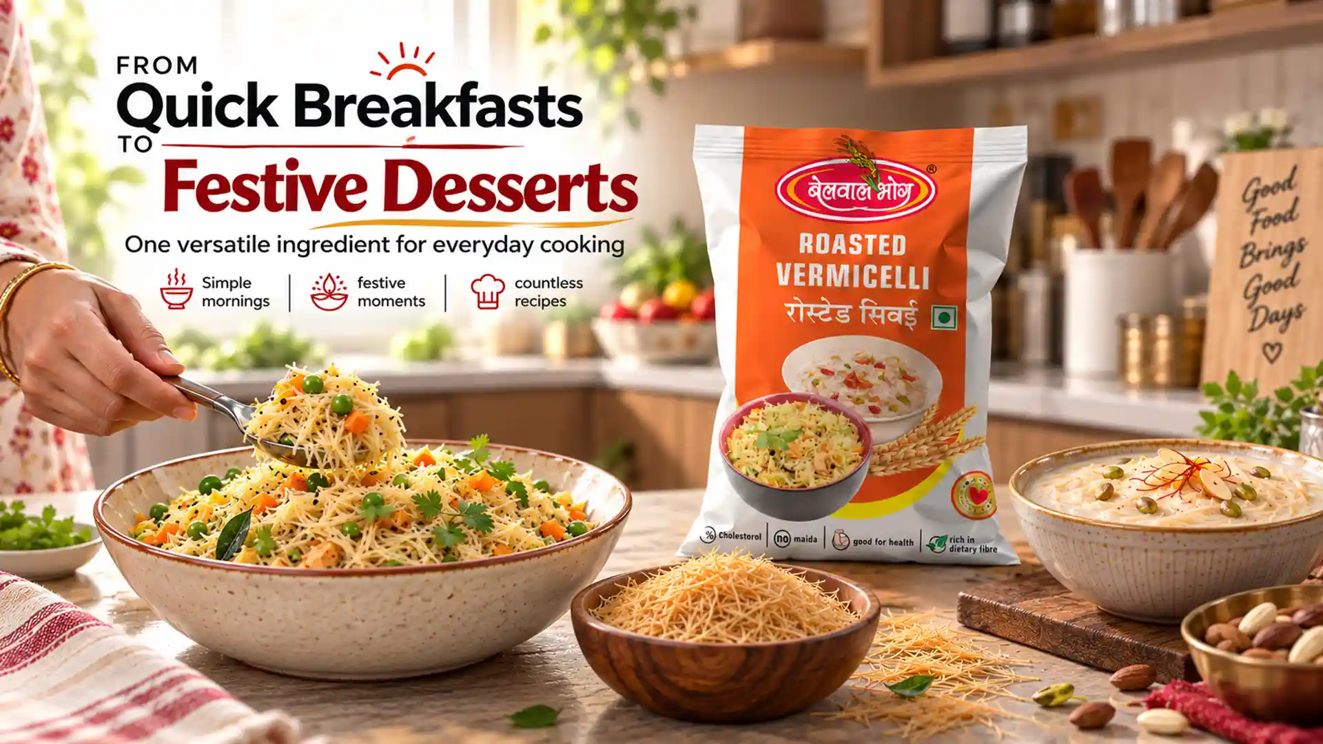 From quick breakfasts to festive desserts, roasted vermicelli brings versatility to everyday cooking