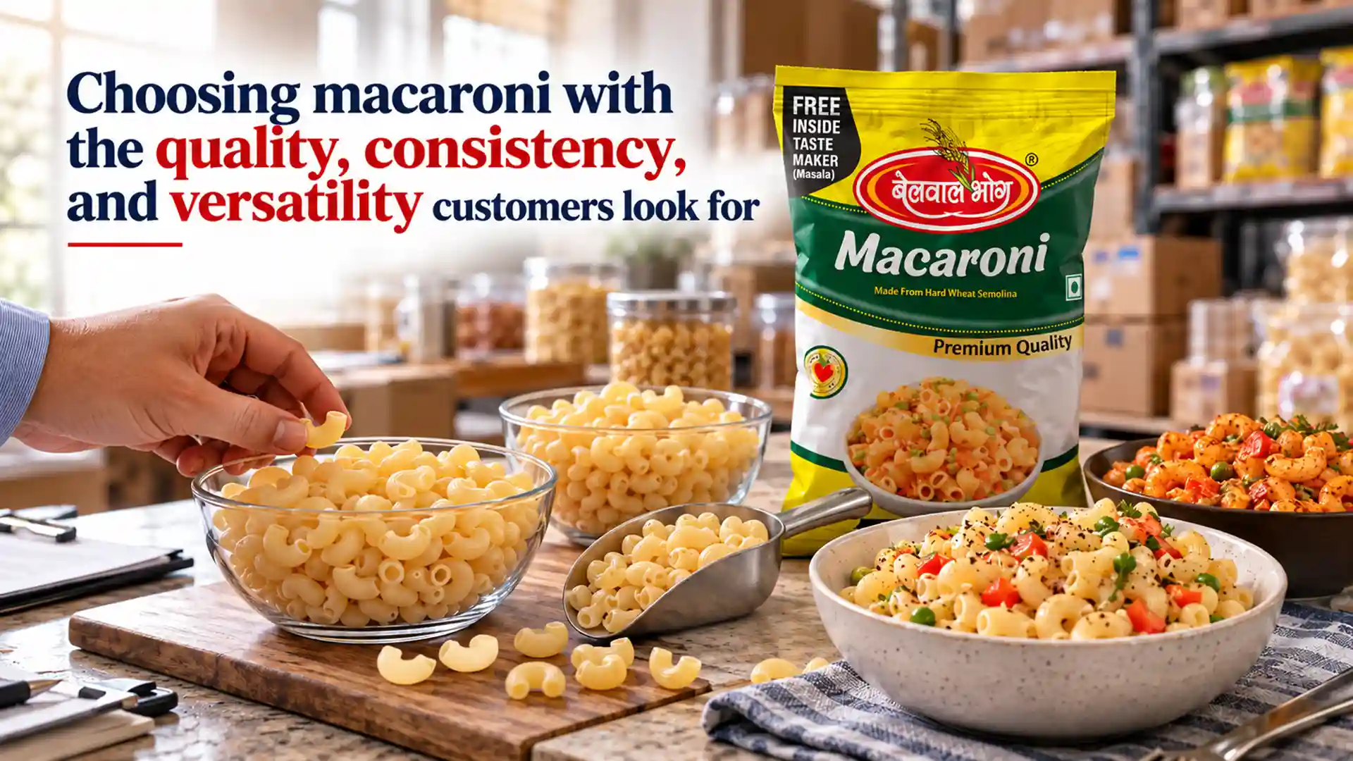 Choosing macaroni with the quality, consistency, and versatility customers look for