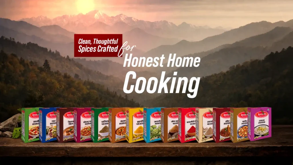 Best Organic Masala in Uttarakhand showcased through a full range of spice blends, highlighting purity, natural ingredients, and authentic home-style cooking