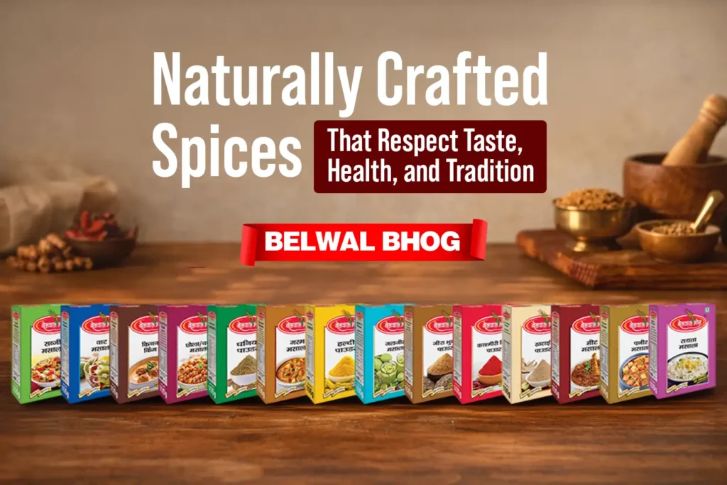 Belwal Bhog spices displayed as the best organic masala in Uttarakhand, made from naturally sourced ingredients