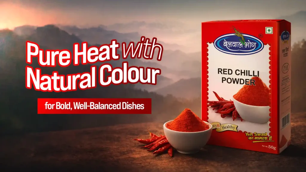 Best Red Chilli Powder Brand in Uttarakhand offering vibrant natural colour and balanced heat for authentic Indian dishes