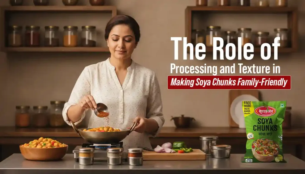 Home cooking scene highlighting the best soya chunks brand with balanced texture, taste, and protein-rich nutrition