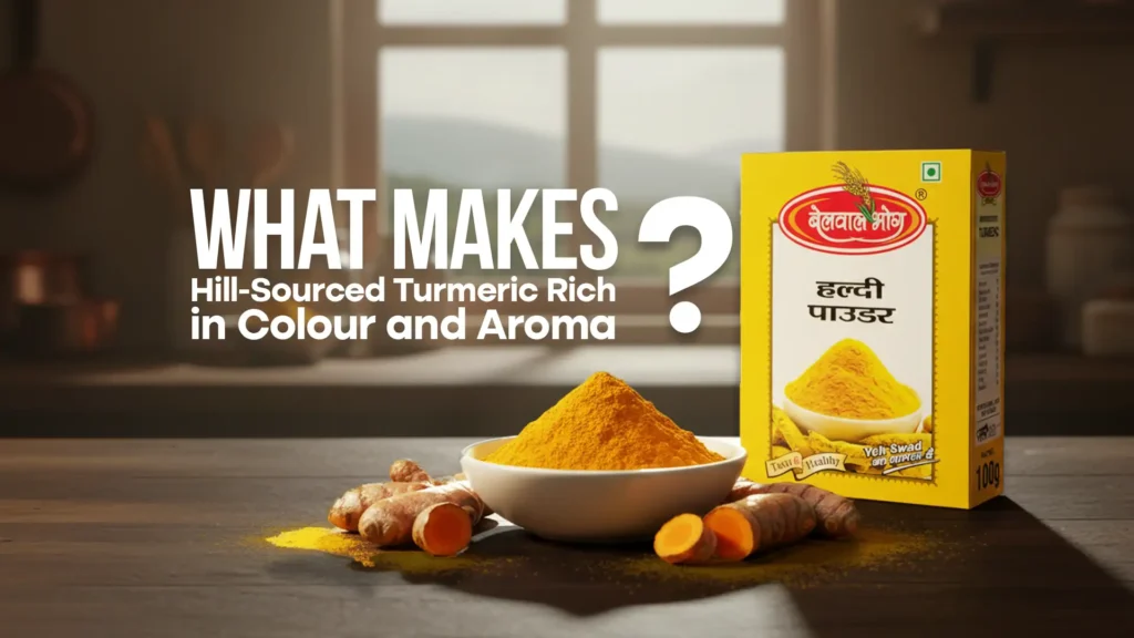 Best turmeric powder brand in Ranikhet made from hill-sourced turmeric with deep colour and strong aroma
