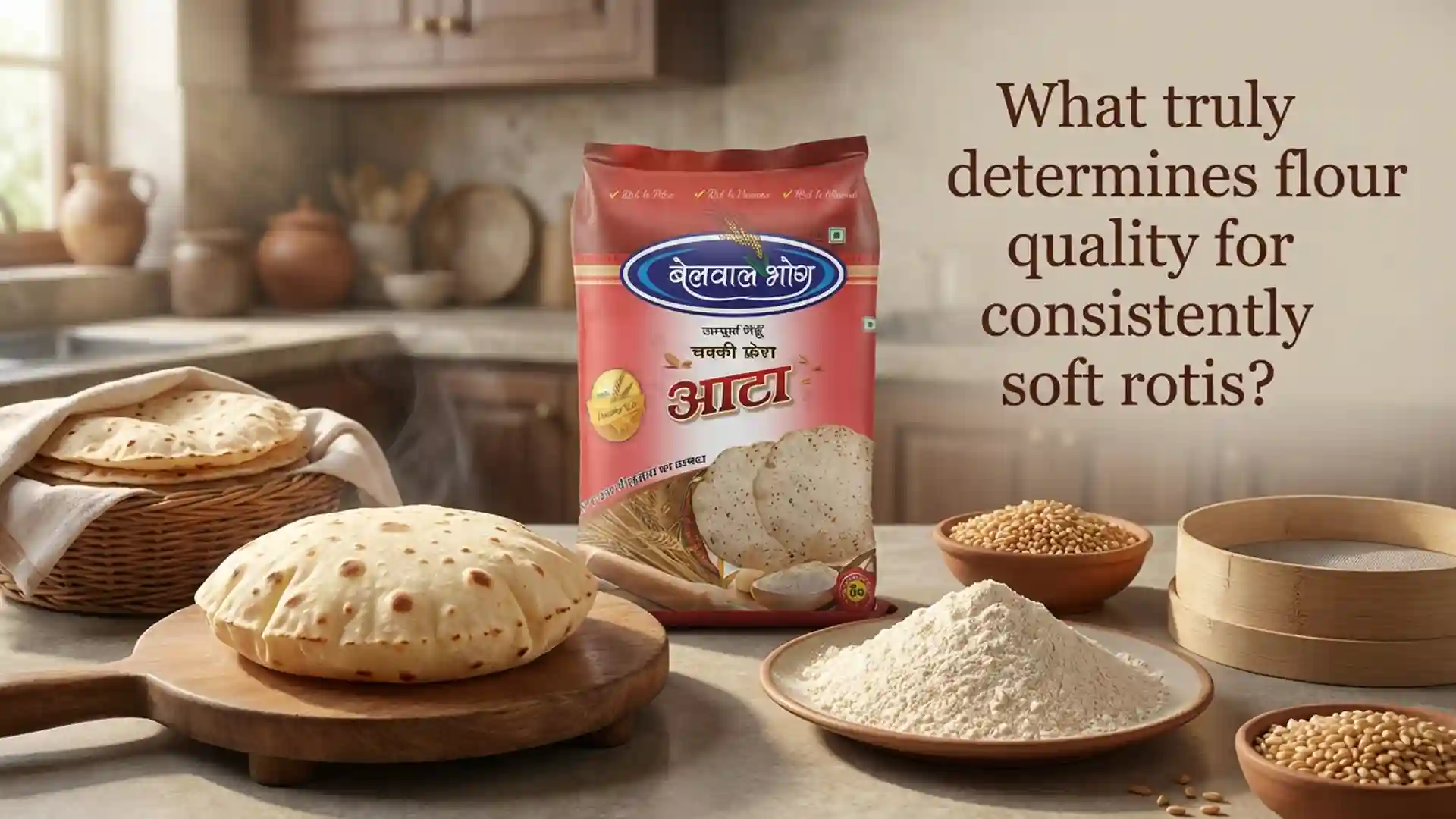What truly determines flour quality for consistently soft rotis?
