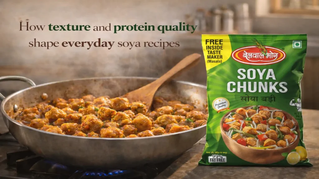 Delicious protein-rich meal made using the Best Soya Chunks Brand known for texture, nutrition, and consistent quality
