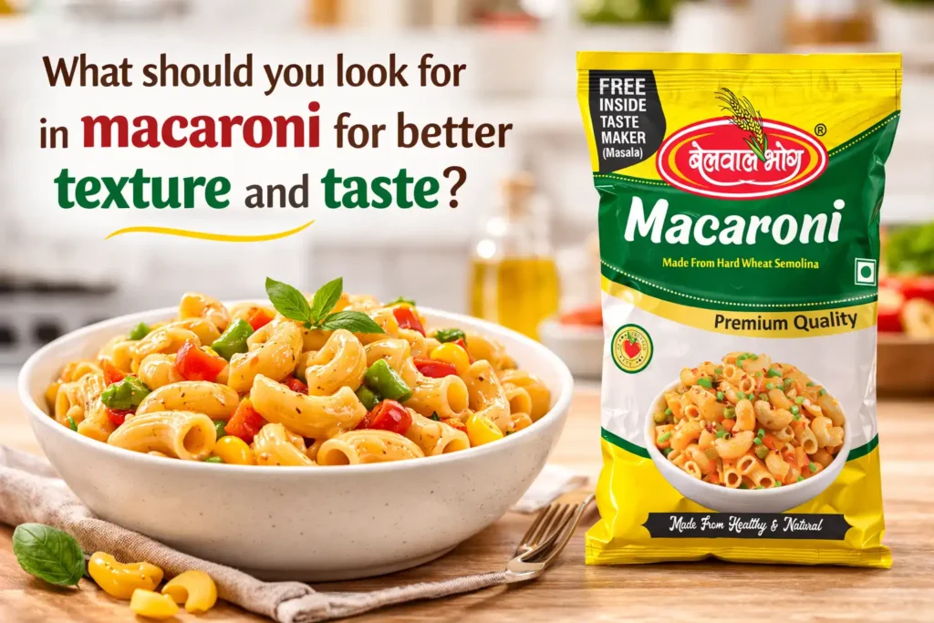 Cooked pasta with premium quality from the Best Macaroni Brand in Kashipur made from hard wheat semolina