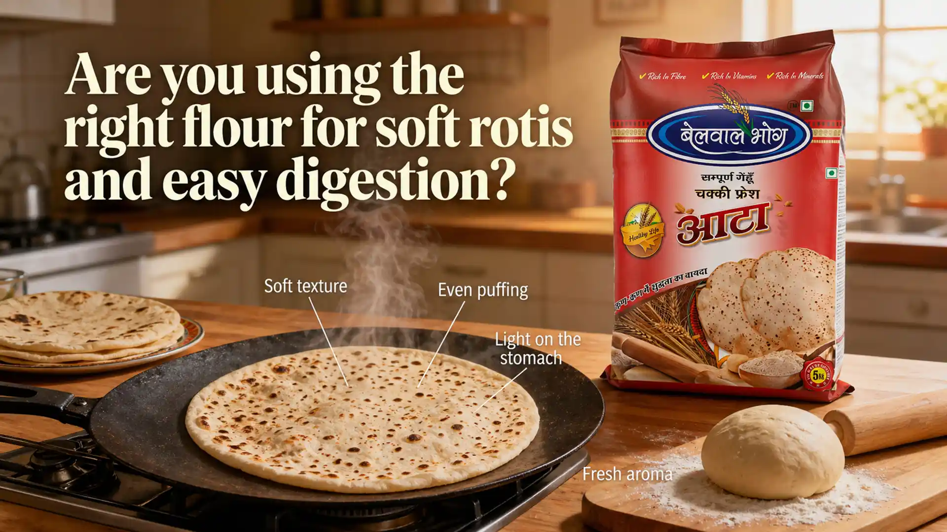 Are you using the right flour for soft rotis and easy digestion?