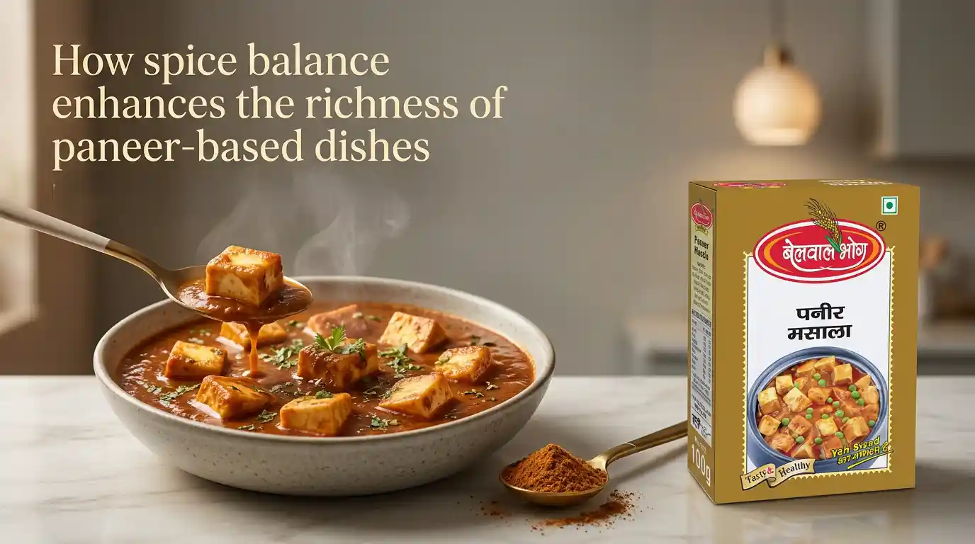 How spice balance enhances the richness of paneer-based dishes