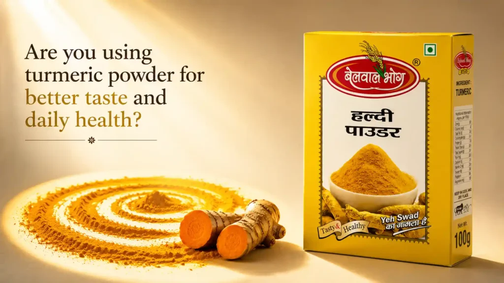 Premium turmeric powder from the best haldi powder brand in Dehradun offering rich natural colour, fresh aroma, and healthy everyday cooking benefits