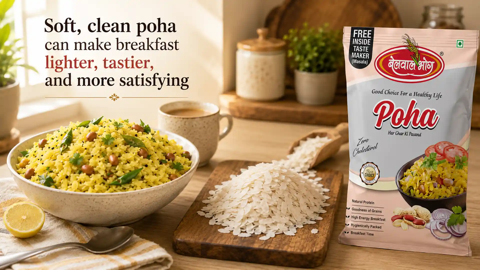 Soft, clean poha can make breakfast lighter, tastier, and more satisfying