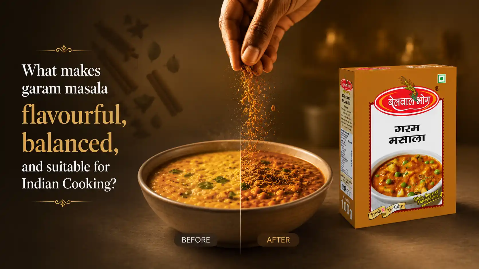What makes garam masala flavourful, balanced, and suitable for Indian Cooking?