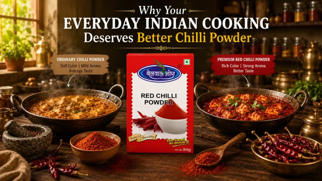 Best red chilli powder brand in Uttarakhand adding rich colour, balanced spice, and authentic flavour to everyday Indian cooking and traditional recipes