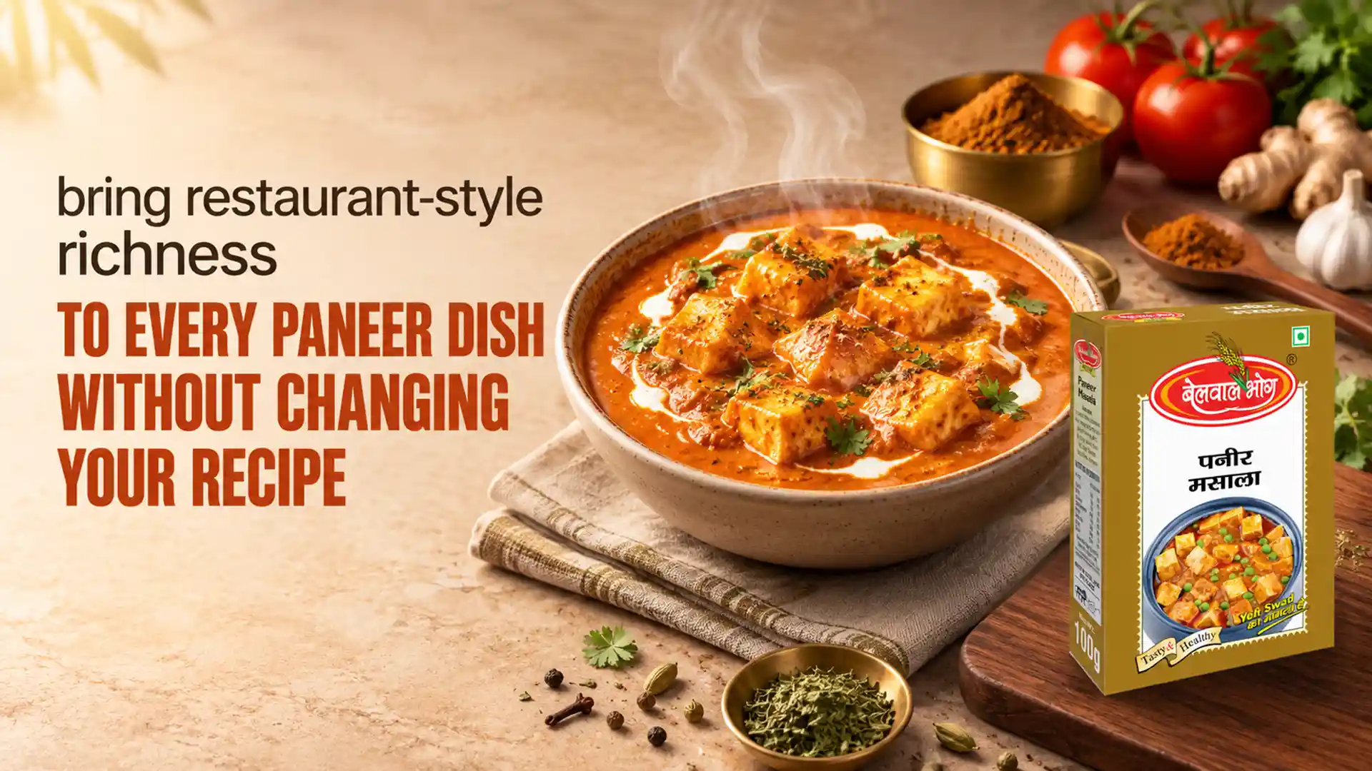 Bring restaurant-style richness to every paneer dish without changing your recipe