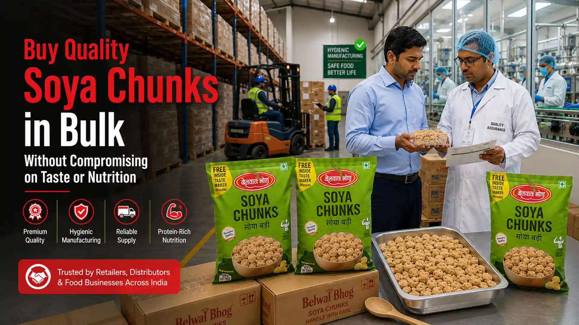 Buy quality soya chunks in bulk without compromising on taste or nutrition