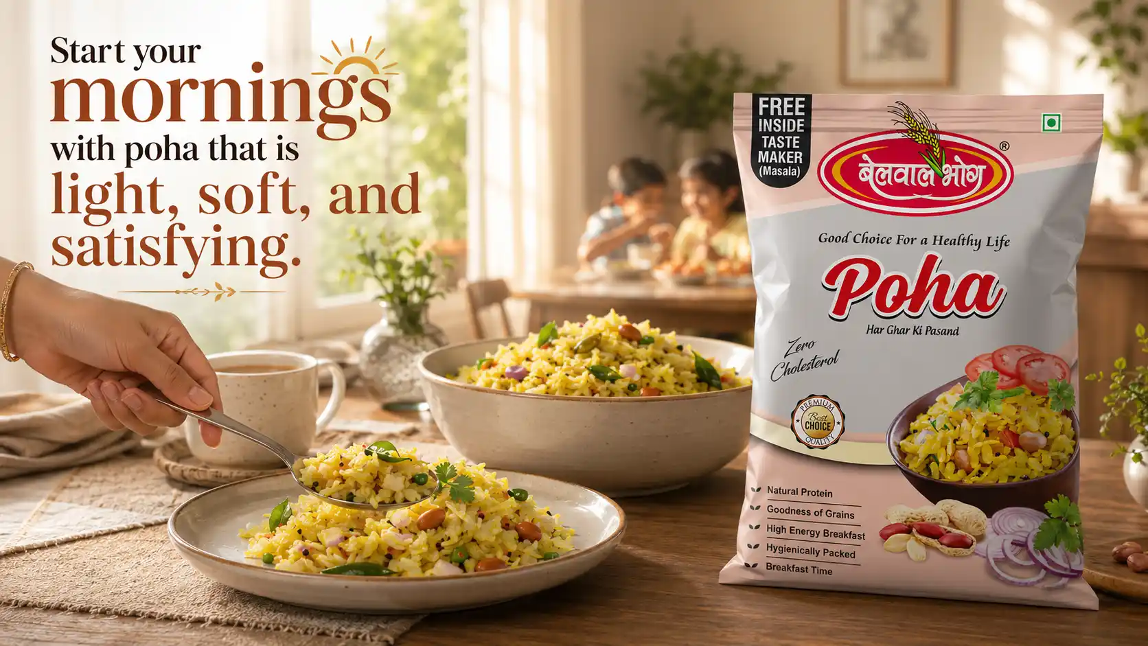 Start your mornings with poha that is light, soft, and satisfying