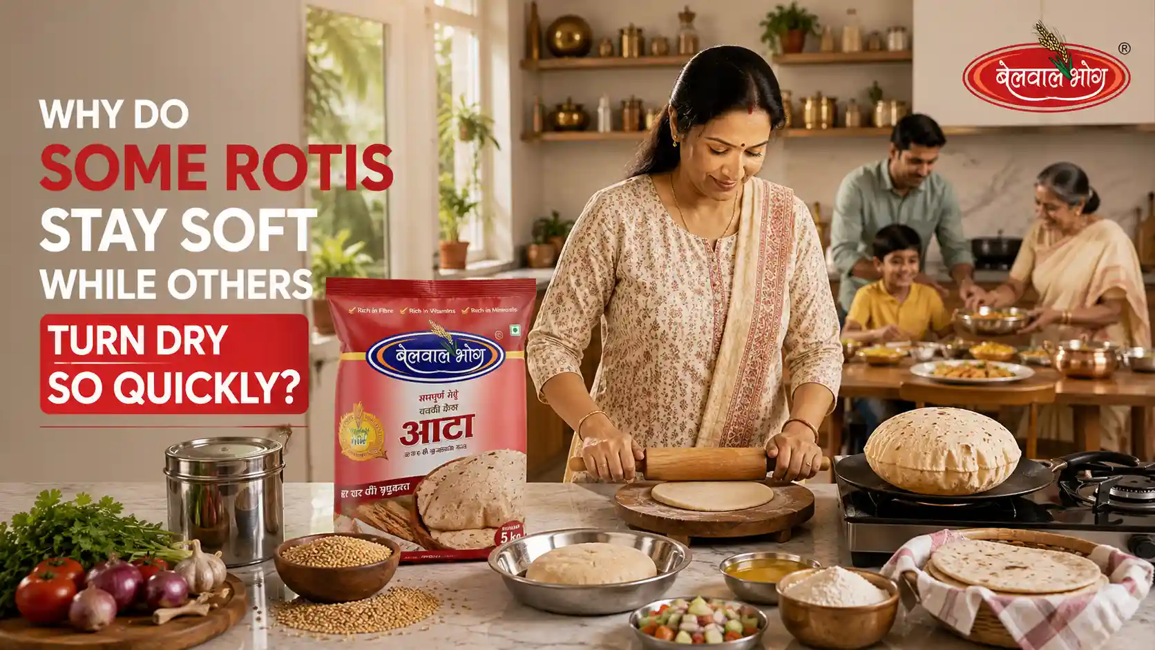 Why do some rotis stay soft while others turn dry so quickly?