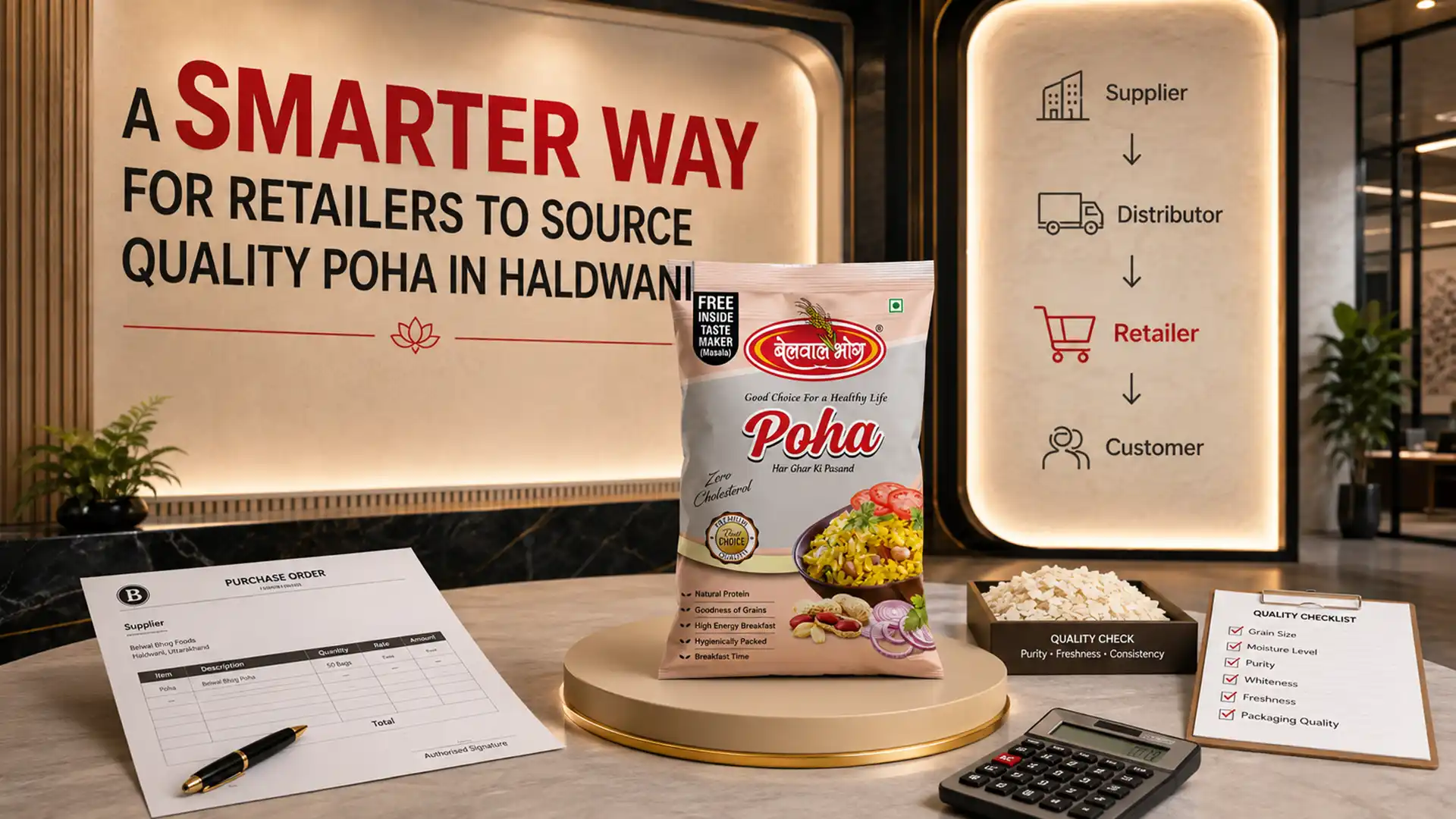 A smarter way for retailers to source quality poha in Haldwani