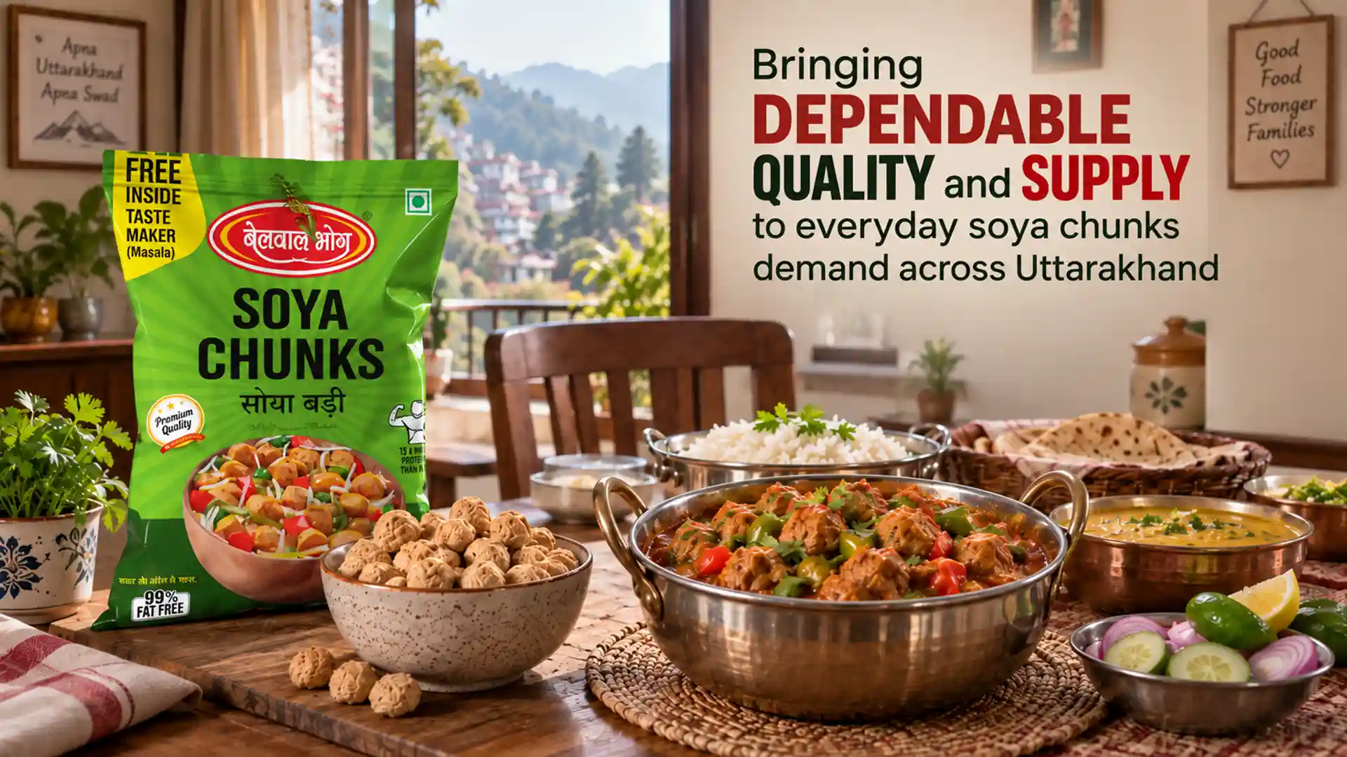 Bringing dependable quality and supply to everyday soya chunks demand across Uttarakhand