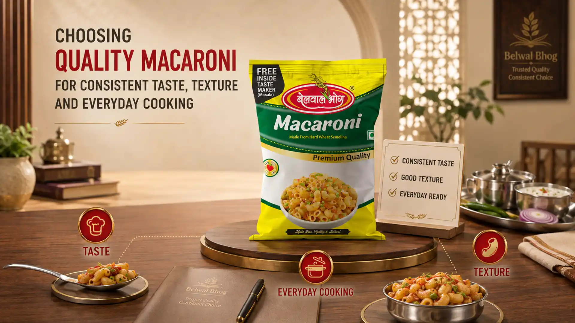 Choosing quality macaroni for consistent taste, texture and everyday cooking